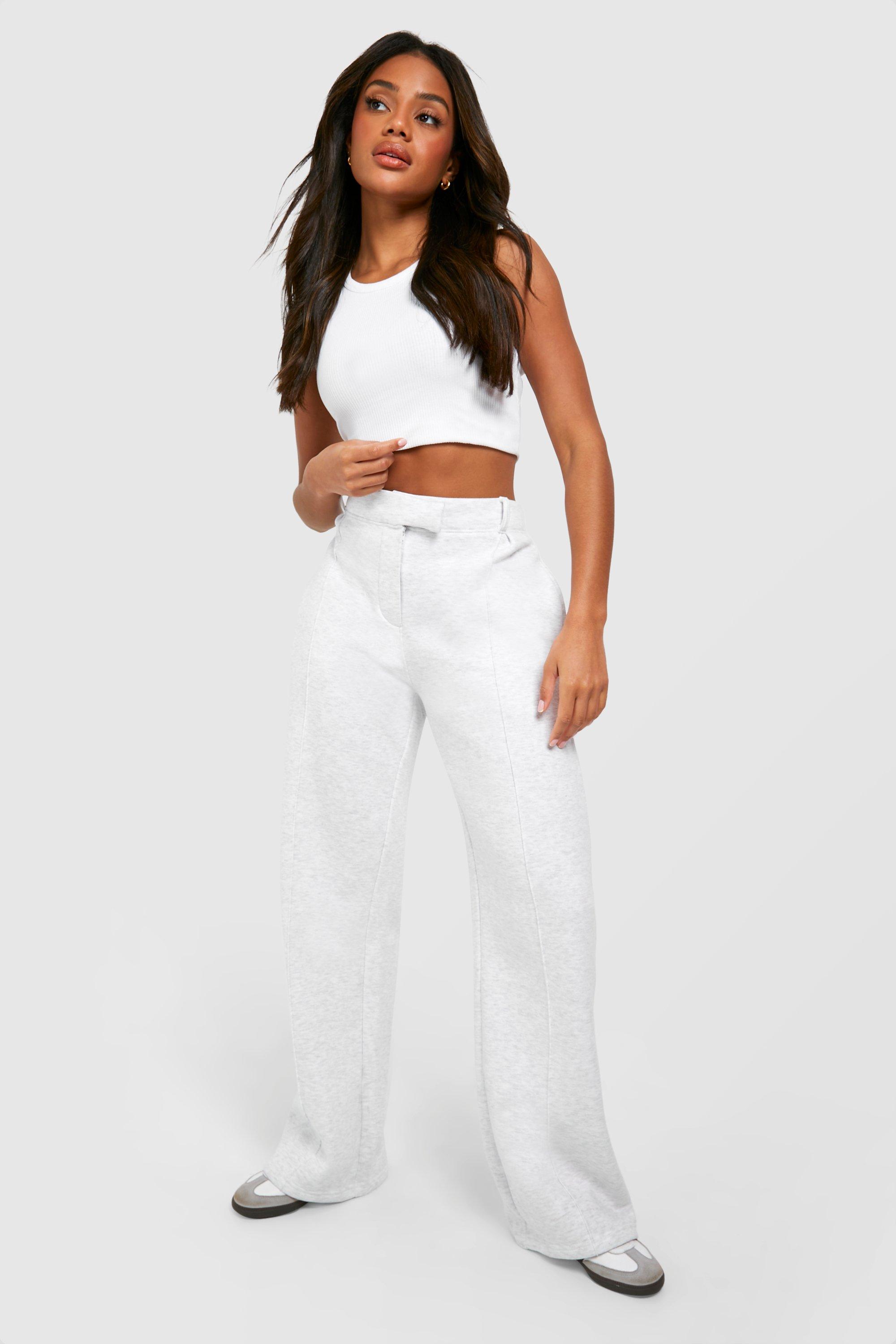 Tailored Pintuck Seam Detail Straight Leg Sweatpant | boohoo USA